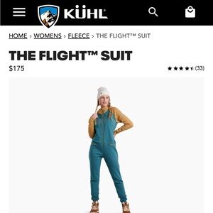 KUHL brand new w tags “flight suit”size small
New color- veridian/antique gold